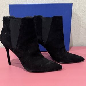 Stuart Weitzman Apogee bootie in black suede